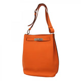 【5ib2508-e】エルメス ショルダーバッグ ソーケリー22 トゴ オレンジ シルバー金具 □L刻印【中古】レディース