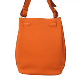 【5ib2508-e】エルメス ショルダーバッグ ソーケリー22 トゴ オレンジ シルバー金具 □L刻印【中古】レディース