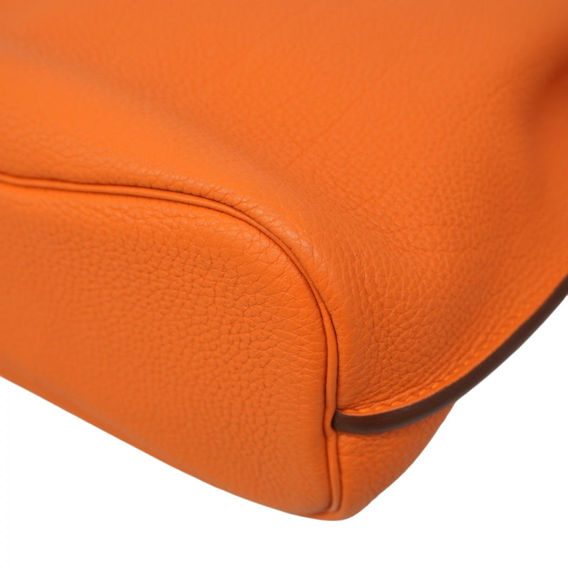 【5ib2508-e】エルメス ショルダーバッグ ソーケリー22 トゴ オレンジ シルバー金具 □L刻印【中古】レディース