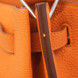 【5ib2508-e】エルメス ショルダーバッグ ソーケリー22 トゴ オレンジ シルバー金具 □L刻印【中古】レディース