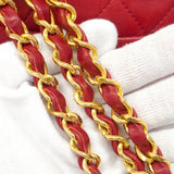 【5ib2509】シャネル ショルダーバッグ ミニマトラッセ チェーンショルダー ラムスキン レッド ゴールド金具【中古】レディース