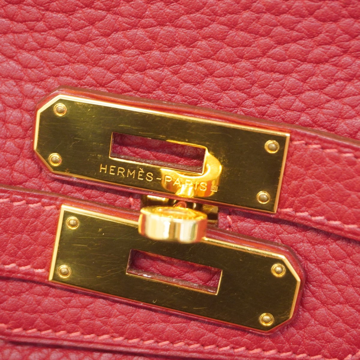 【5ib2543-h】エルメス ハンドバッグ バーキン35 トゴ ルージュカザック ゴールド金具 □I刻印【中古】レディース
