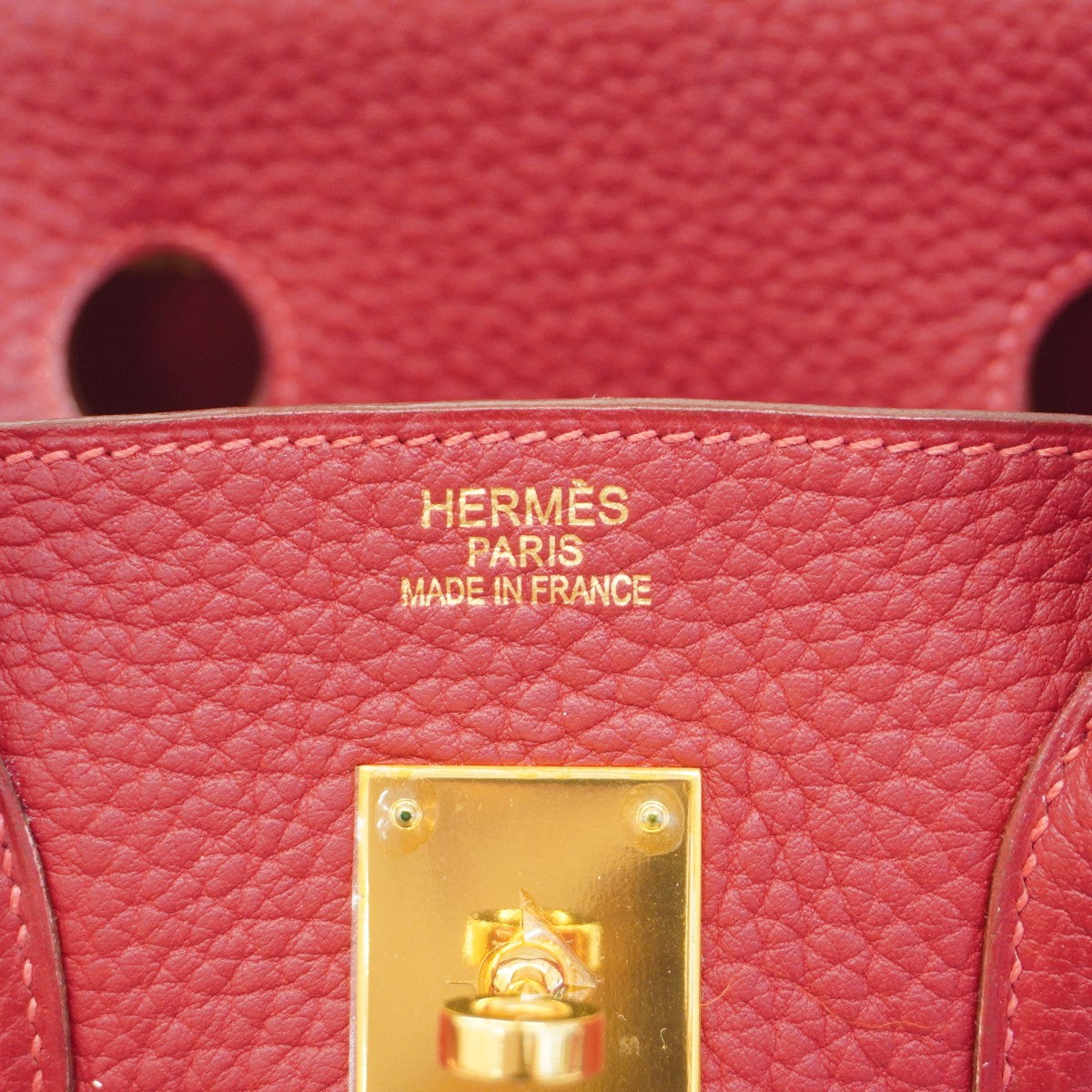【5ib2543-h】エルメス ハンドバッグ バーキン35 トゴ ルージュカザック ゴールド金具 □I刻印【中古】レディース