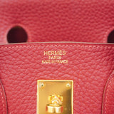 【5ib2543-h】エルメス ハンドバッグ バーキン35 トゴ ルージュカザック ゴールド金具 □I刻印【中古】レディース