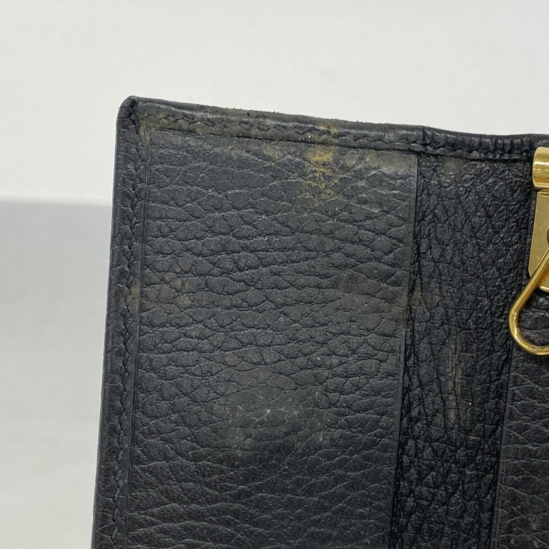 【5ib2573-h】グッチ キーケース GGマーモント 456118 レザー ブラック ゴールド金具【中古】レディース