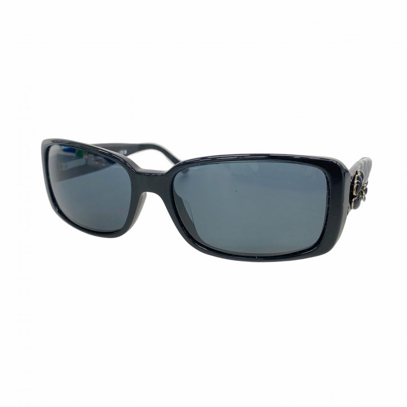 【5ib2628-h】シャネル サングラス 5111 プラスチック ブラック シルバー金具【中古】レディース