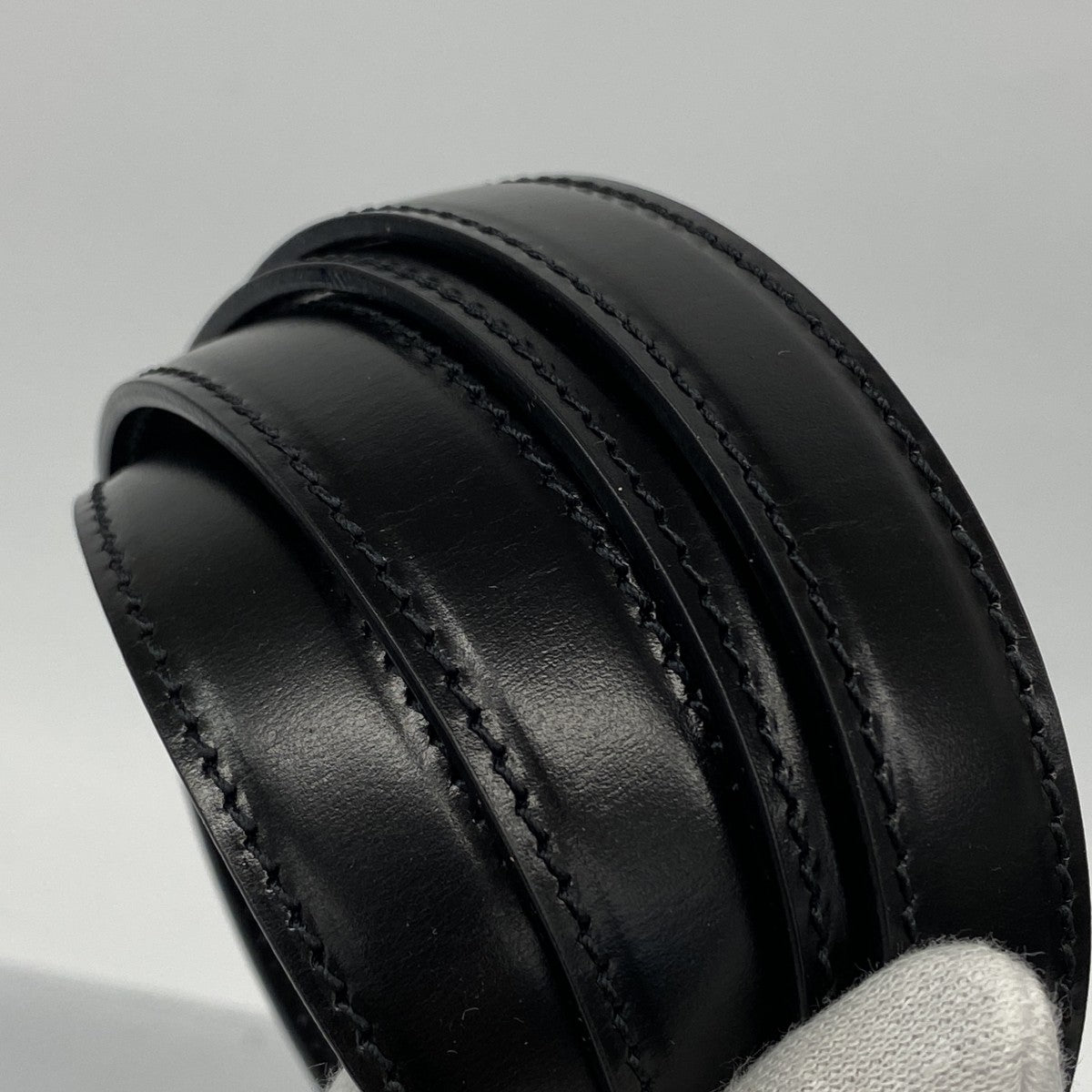 【5ib2637-h】カルティエ ハンドバッグ パンテール レザー ブラック ゴールド金具【中古】レディース