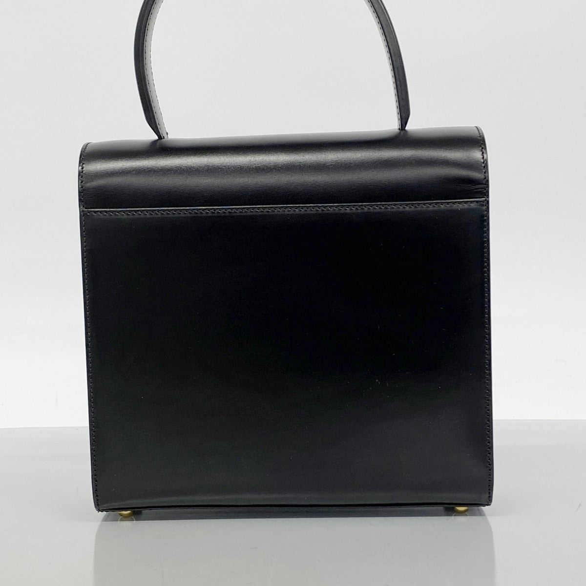【5ib2637-h】カルティエ ハンドバッグ パンテール レザー ブラック ゴールド金具【中古】レディース