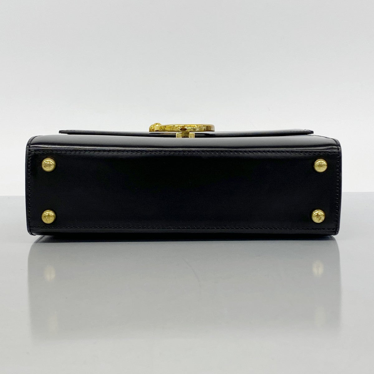 【5ib2637-h】カルティエ ハンドバッグ パンテール レザー ブラック ゴールド金具【中古】レディース