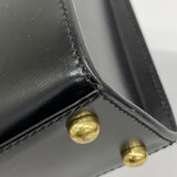 【5ib2637-h】カルティエ ハンドバッグ パンテール レザー ブラック ゴールド金具【中古】レディース