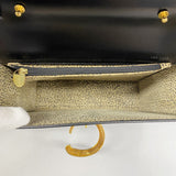 【5ib2637-h】カルティエ ハンドバッグ パンテール レザー ブラック ゴールド金具【中古】レディース
