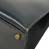 【5ic2744-h】エルメス ハンドバッグ ケリー32 ボックスカーフ ネイビー ゴールド金具 〇M刻印【中古】レディース