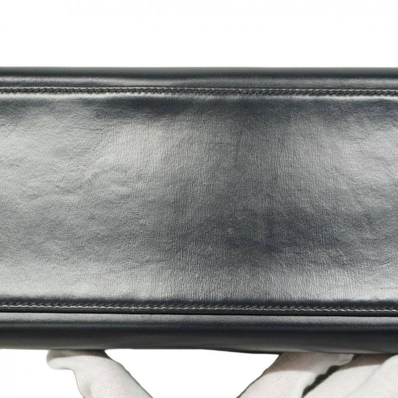 【5ic2744-h】エルメス ハンドバッグ ケリー32 ボックスカーフ ネイビー ゴールド金具 〇M刻印【中古】レディース