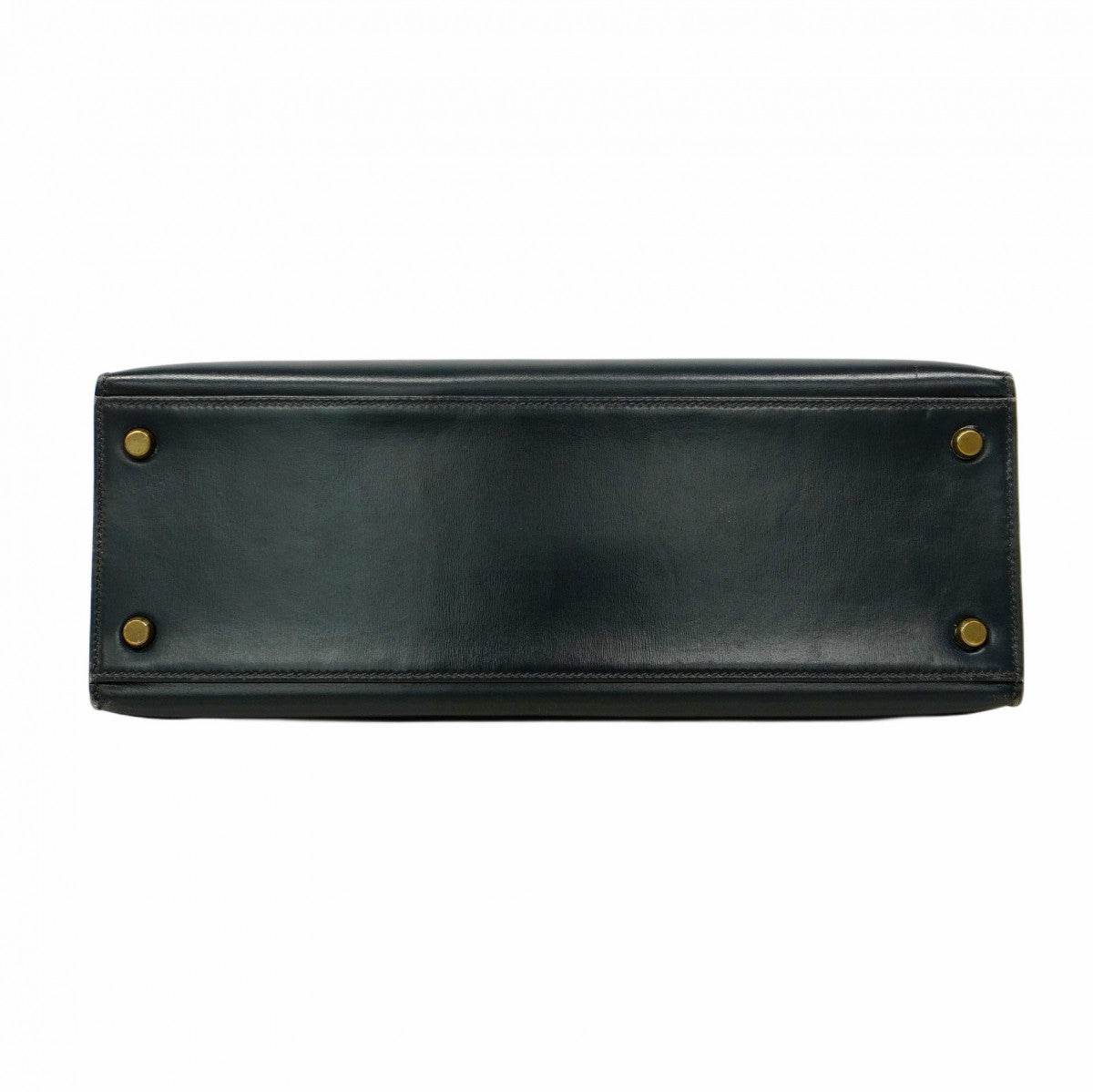 【5ic2744-h】エルメス ハンドバッグ ケリー32 ボックスカーフ ネイビー ゴールド金具 〇M刻印【中古】レディース