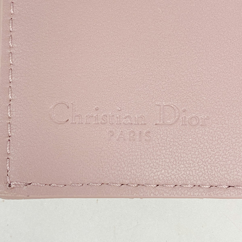 【5ic2770】クリスチャンディオール キーケース カナージュ レザー ダークピンク シャンパンゴールド金具【中古】レディース