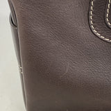 【5ic2796】セリーヌ ハンドバッグ ブギーバッグ レザー ダークブラウン シルバー金具【中古】レディース