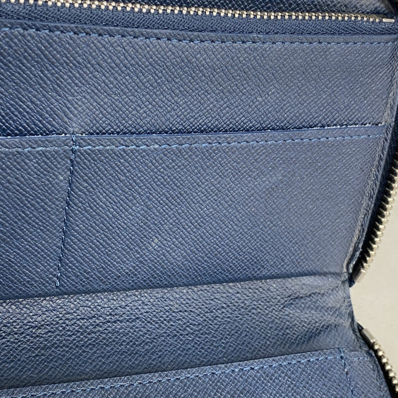 【5ic2819】ルイヴィトン 長財布 タイガ ジッピーウォレットヴェルティカル M30510 ブルーマリーヌ 【中古】メンズ