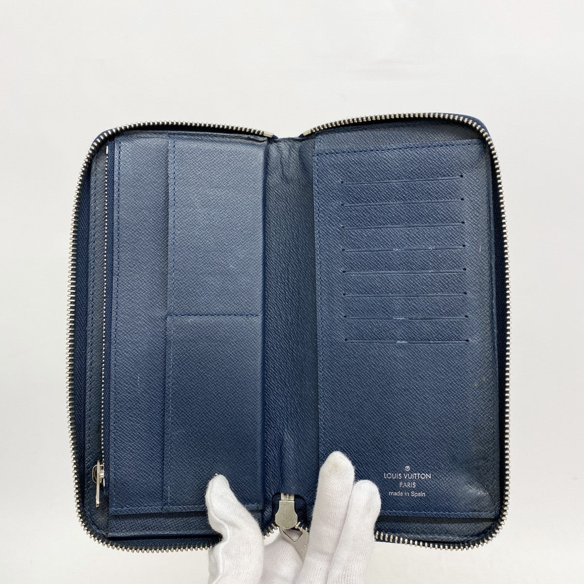 【5ic2819】ルイヴィトン 長財布 タイガ ジッピーウォレットヴェルティカル M30510 ブルーマリーヌ 【中古】メンズ