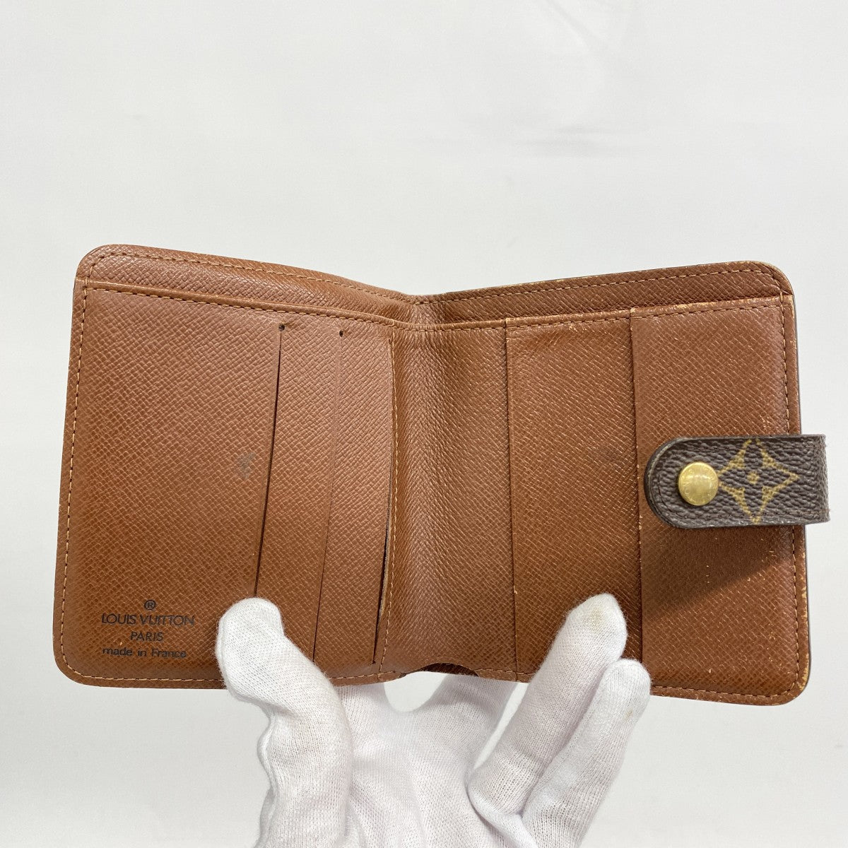 【5ic2820】ルイヴィトン 財布 モノグラム コンパクトジップ M61667 ブラウン【中古】メンズ レディース ユニセックス