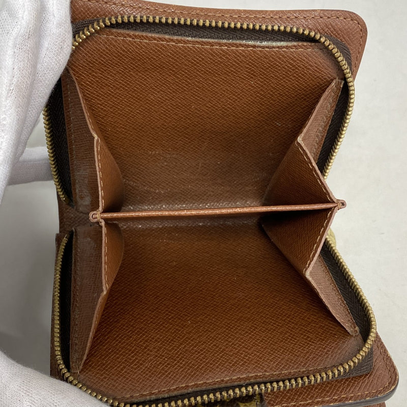 【5ic2820】ルイヴィトン 財布 モノグラム コンパクトジップ M61667 ブラウン【中古】メンズ レディース ユニセックス