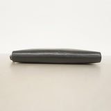【5ic2827】シャネル 長財布 カメリア レザー ブラック シルバー金具【中古】レディース