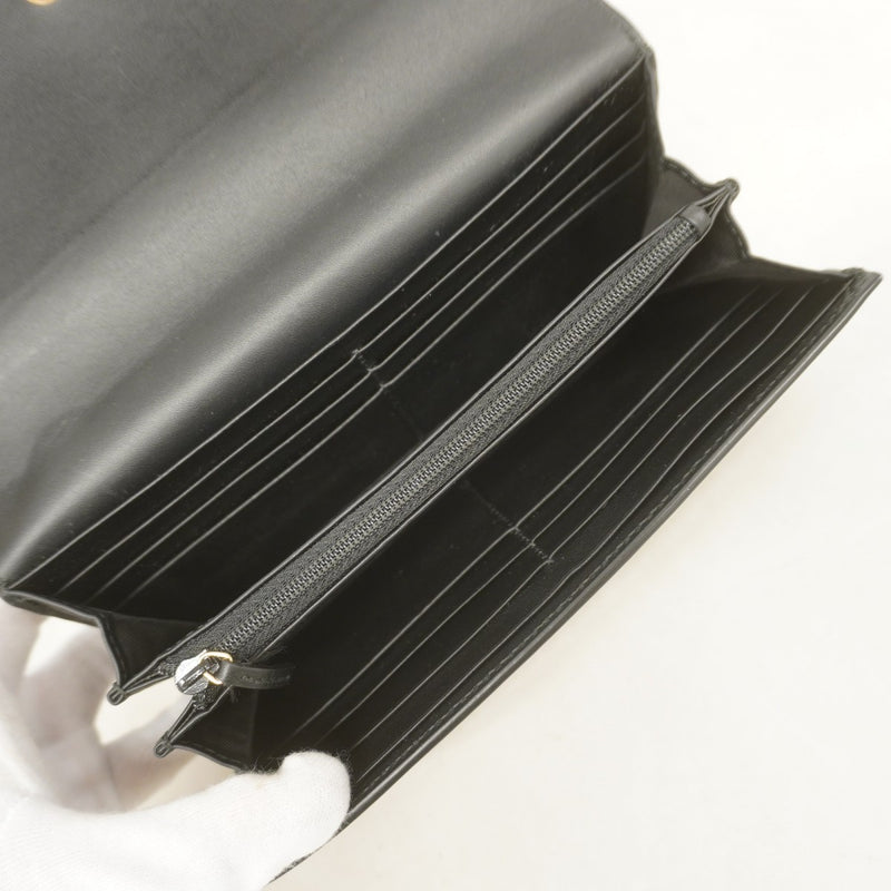 【5ic2829】グッチ 長財布 GGスプリーム 779785 PVC レザー ブラック ベージュ ゴールド金具【中古】レディース