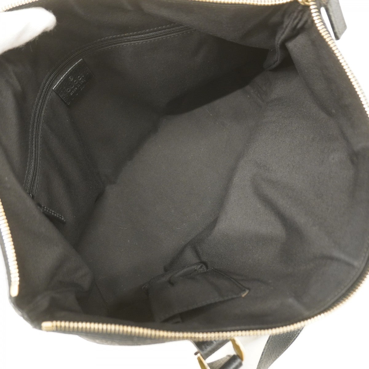 【5ic2830】グッチ ハンドバッグ GGキャンバス/アビー 141470 キャンバス ブラック シャンパンゴールド金具【中古】レディース