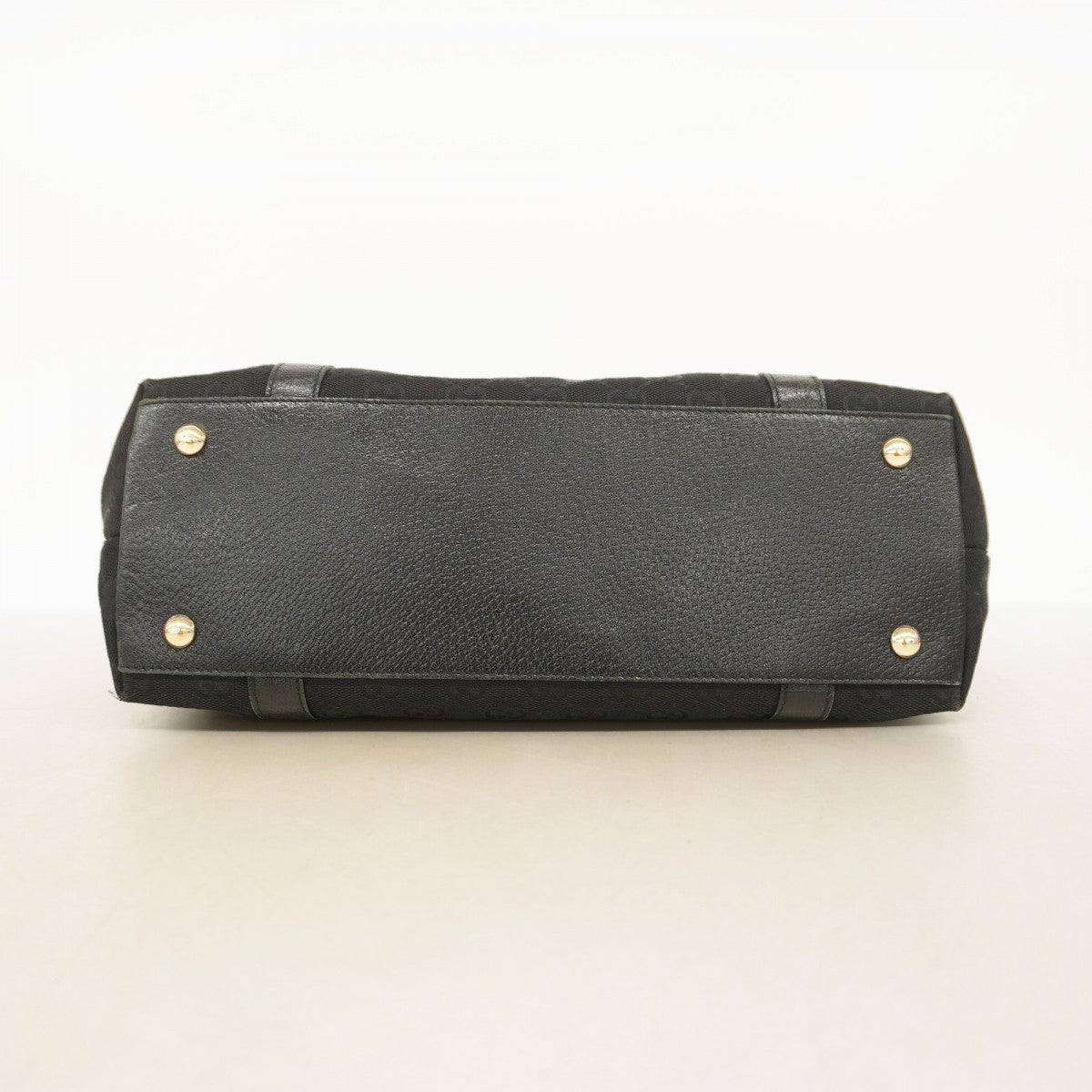 【5ic2830】グッチ ハンドバッグ GGキャンバス/アビー 141470 キャンバス ブラック シャンパンゴールド金具【中古】レディース