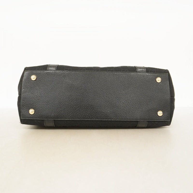 【5ic2830】グッチ ハンドバッグ GGキャンバス/アビー 141470 キャンバス ブラック シャンパンゴールド金具【中古】レディース