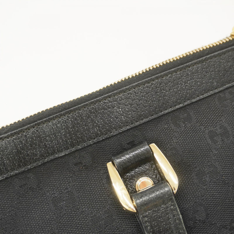 【5ic2830】グッチ ハンドバッグ GGキャンバス/アビー 141470 キャンバス ブラック シャンパンゴールド金具【中古】レディース