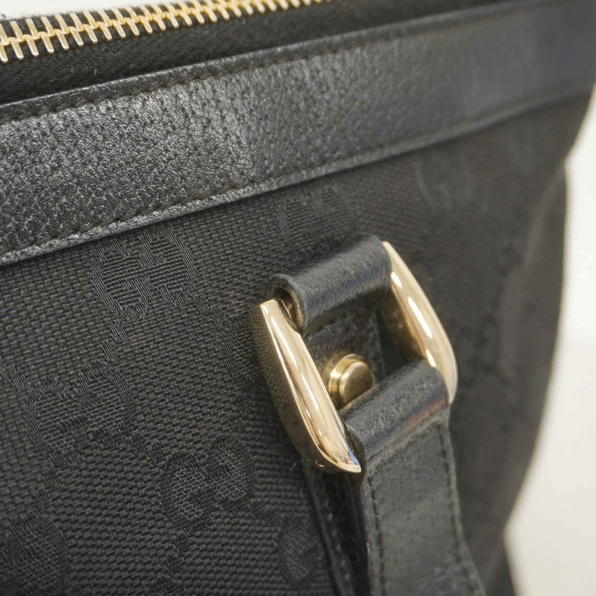 【5ic2830】グッチ ハンドバッグ GGキャンバス/アビー 141470 キャンバス ブラック シャンパンゴールド金具【中古】レディース