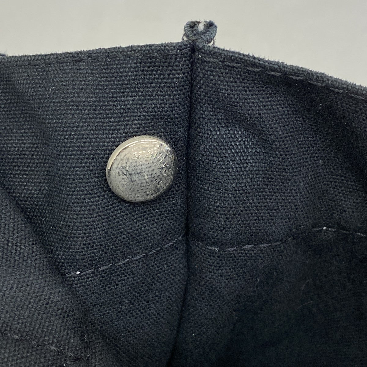 【5ic2836】エルメス ハンドバッグ ドーヴィルPM キャンバス ブラック シルバー金具【中古】レディース