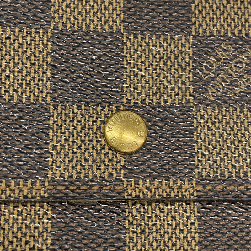【5ic2845】ルイヴィトン 三つ折り財布 ダミエ ポルトモネビエカルトクレディ N61652 エベヌ【中古】メンズ レディース ユニセックス