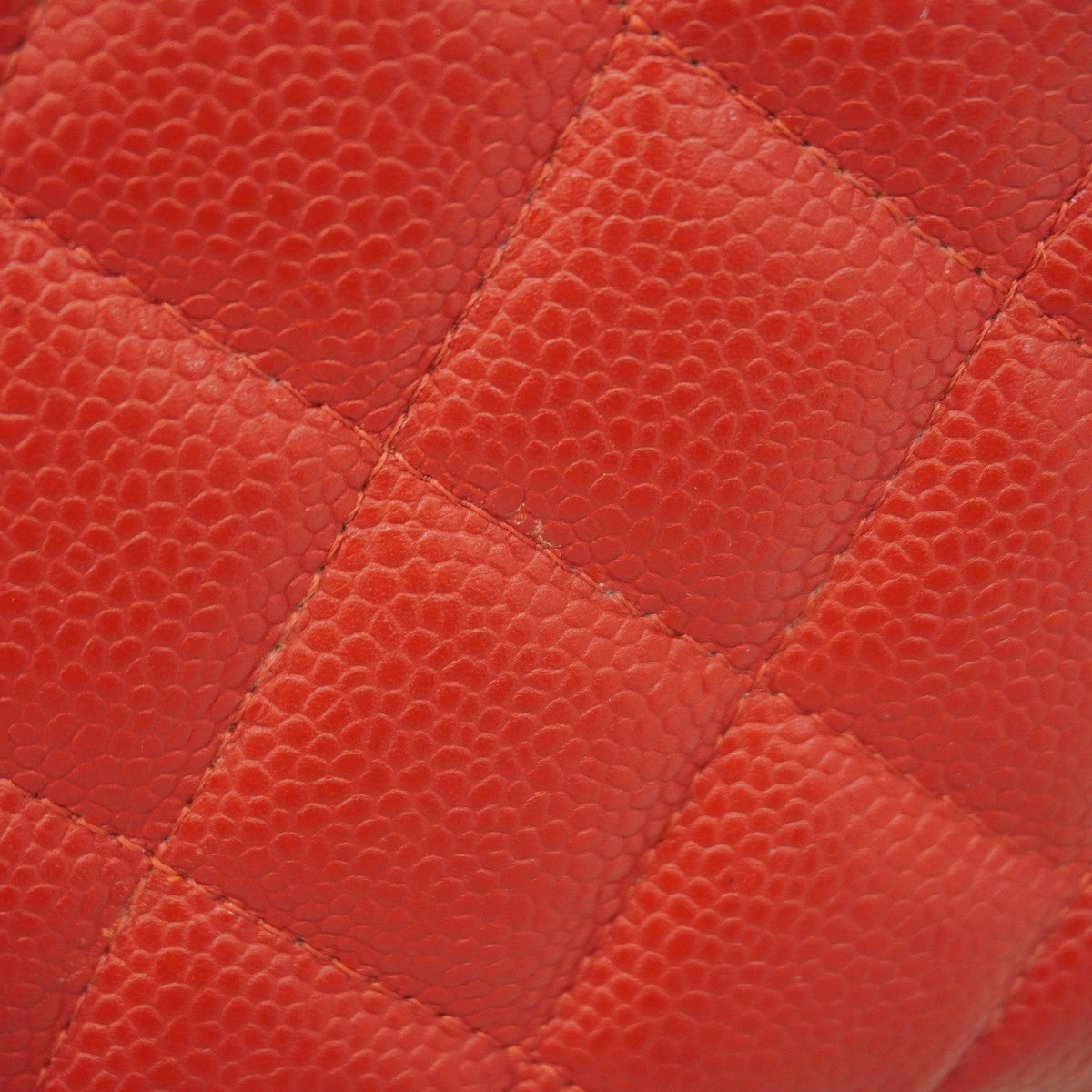 【5ic2857】シャネル ショルダーバッグ マトラッセ チェーンショルダー キャビアスキン レッド シルバー金具【中古】レディース