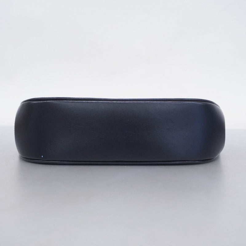 【5ic3006】カルティエ ショルダーバッグ サファイア レザー ネイビー ゴールド金具【中古】レディース