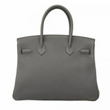 ★在庫処分★最終価格★SALE【5ic3175-g-h】エルメス ハンドバッグ バーキン30 トゴ グリミスティ シルバー金具 W刻印【中古】レディース
