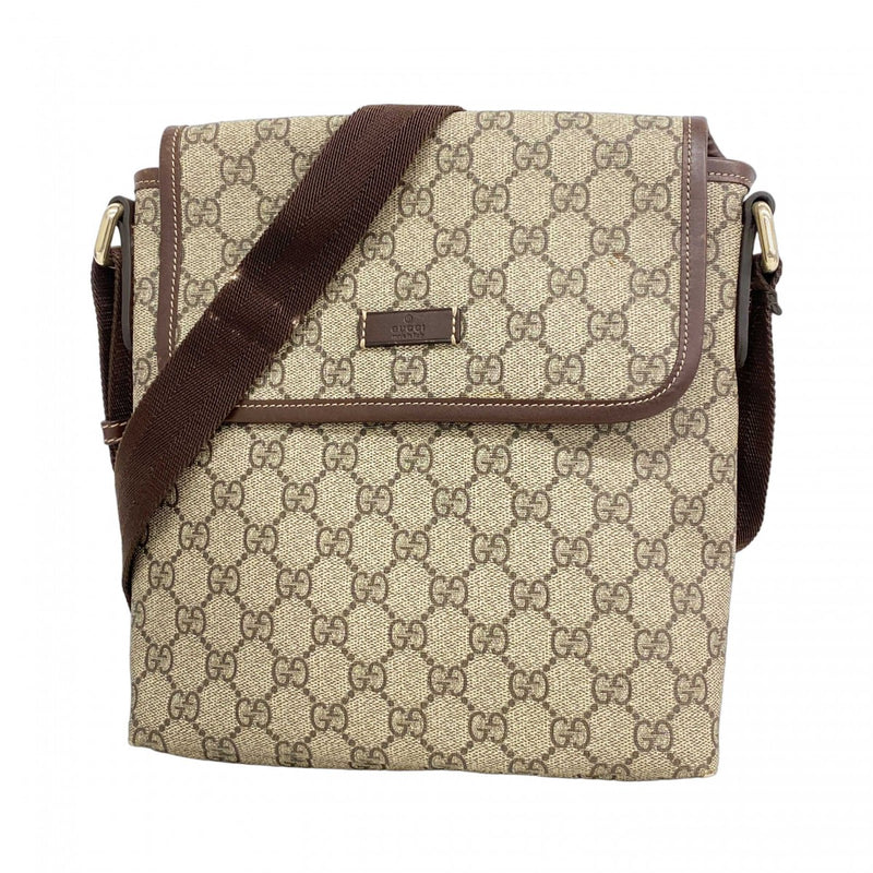 グッチ　GGスプリーム　ショルダーバッグ　マザーズバッグ　付属品あり　ブラウン GUCCI】グッチ『GGスプリーム マザーズバッグ』211131