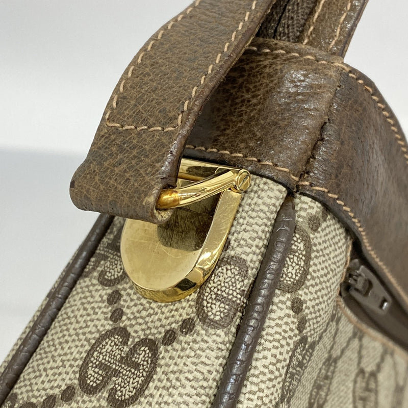 【希少】グッチ　ショルダーバッグ　GGスプリーム　ゴールド金具　PVC　レザー GUCCI グッチ 409487 スモール パドロック GGスプリーム