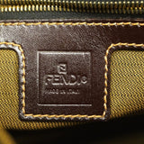 【5ic3625】フェンディ ハンドバッグ ズッカ ナイロンキャンバス ブラウン ゴールド金具【中古】レディース