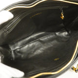【5ic3626】シャネル ショルダーバッグ マトラッセ チェーンショルダー ラムスキン ブラック ゴールド金具【中古】レディース