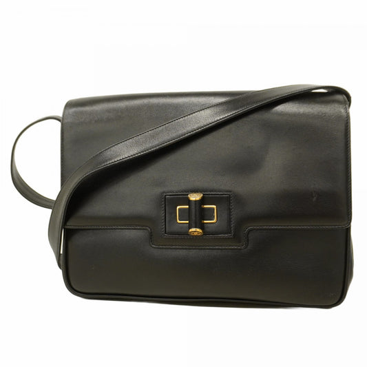 【5ic3627】グッチ ショルダーバッグ 001 110 0516 レザー ブラック ゴールド金具【中古】レディース