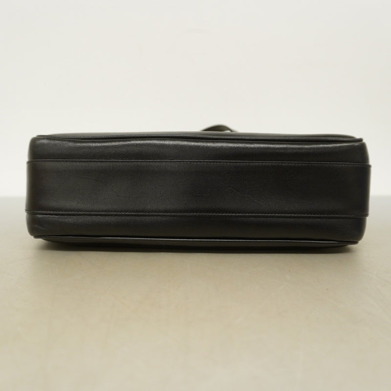 【5ic3627】グッチ ショルダーバッグ 001 110 0516 レザー ブラック ゴールド金具【中古】レディース