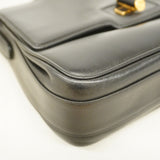 【5ic3627】グッチ ショルダーバッグ 001 110 0516 レザー ブラック ゴールド金具【中古】レディース