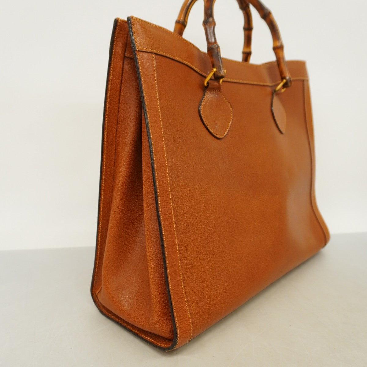 【5ic3628】グッチ ハンドバッグ バンブー 002 115 0259 ライトブラウン ゴールド金具【中古】レディース