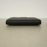 【5ic3651】プラダ 財布 サフィアーノ レザー ブラック シルバー金具【中古】レディース