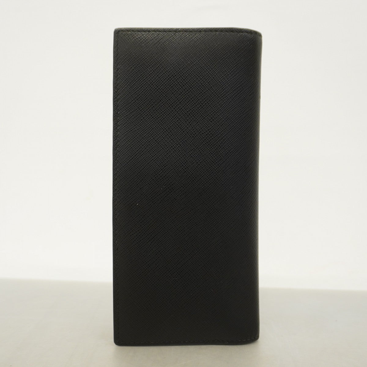 【5ic3652】プラダ 長財布 サフィアーノ レザー ブラック ゴールド金具【中古】メンズ