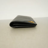 【5ic3652】プラダ 長財布 サフィアーノ レザー ブラック ゴールド金具【中古】メンズ