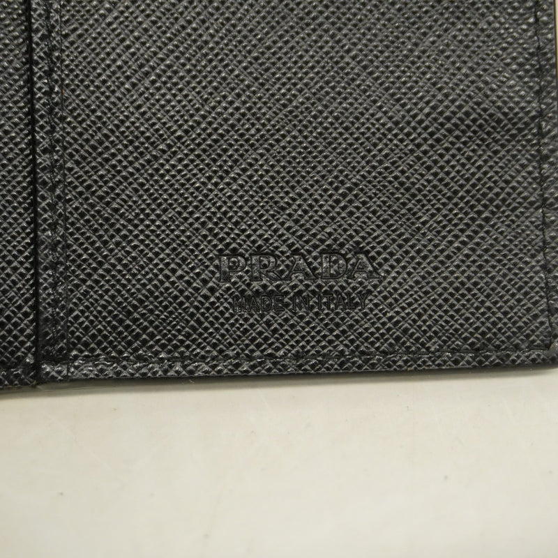 【5ic3652】プラダ 長財布 サフィアーノ レザー ブラック ゴールド金具【中古】メンズ