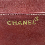 【5ic3705】シャネル ショルダーバッグ デカマトラッセ Wチェーン ラムスキン ブラック ゴールド金具【中古】レディース