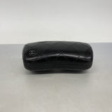 【5ic3707】シャネル サングラス 6018 プラスチック ブラック カーキ ブラウン シルバー金具【中古】レディース